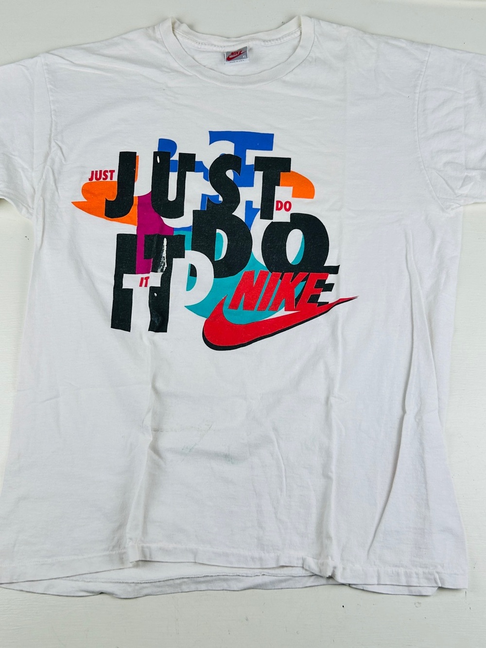 Nike Just Do It Tee Vintage 90s Made In USA Retro Single Stitch Streetwear